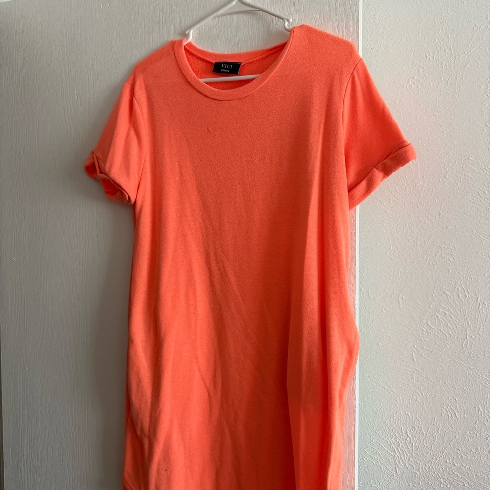 Vici Orange Midi Dress
